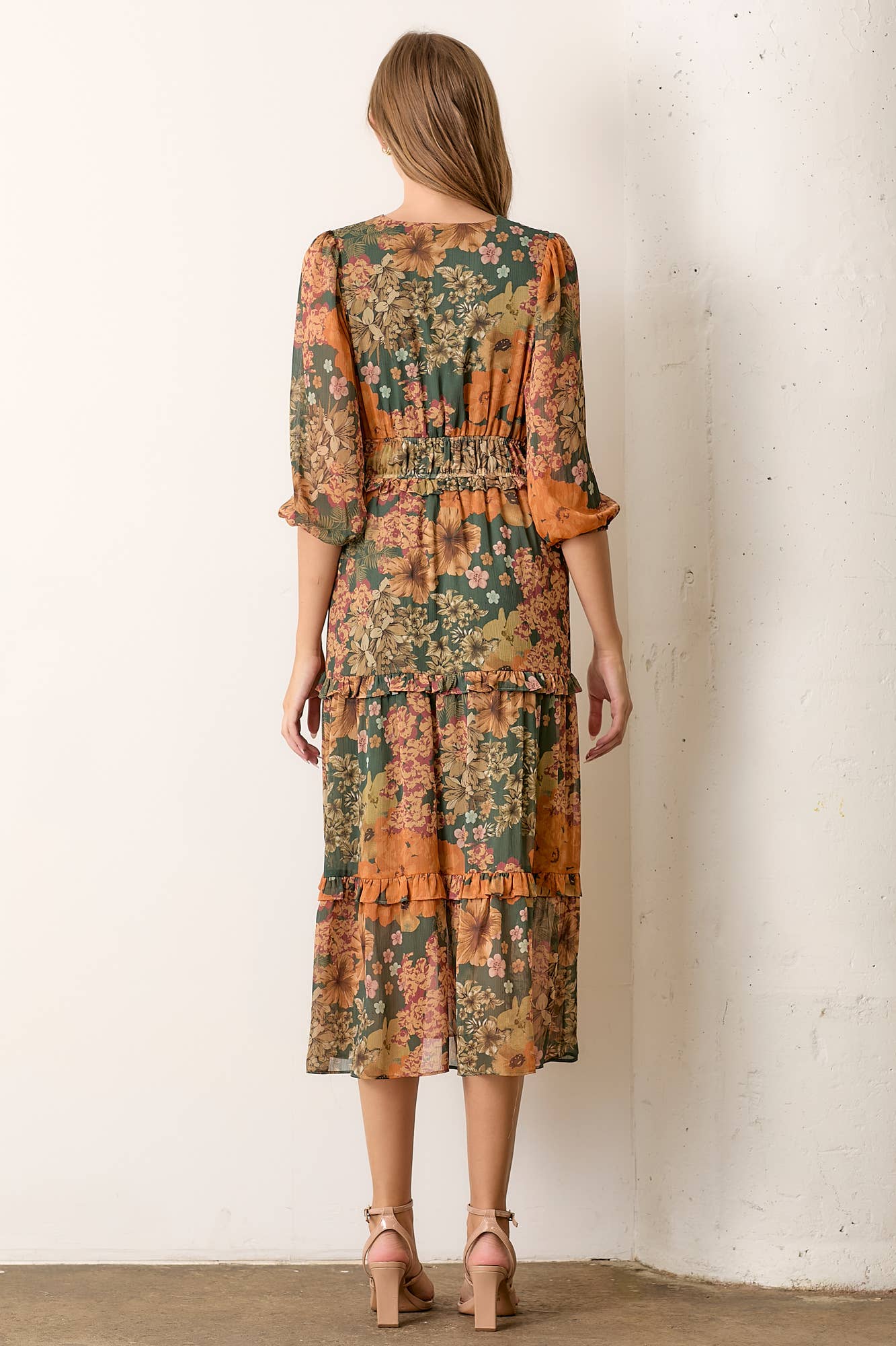 BIG FLORAL PRINT DRESS