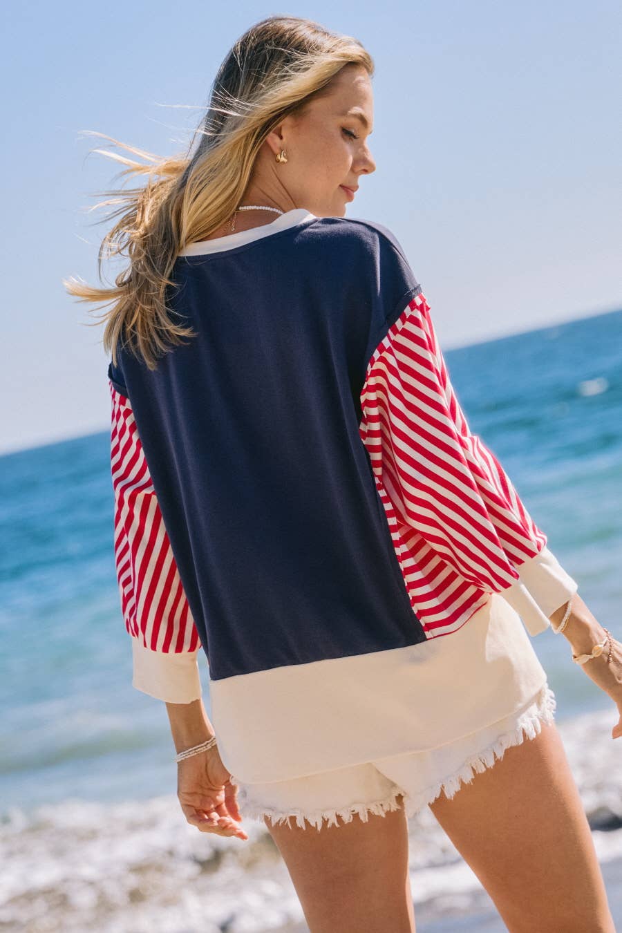 USA Hi-Lo French Terry Top