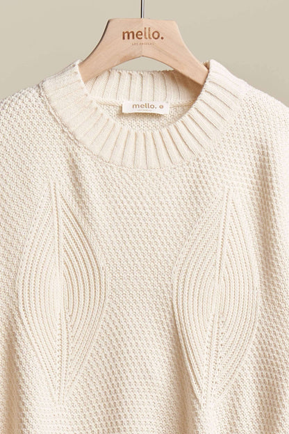 Oversize Round Neck Sweater with Fringe
