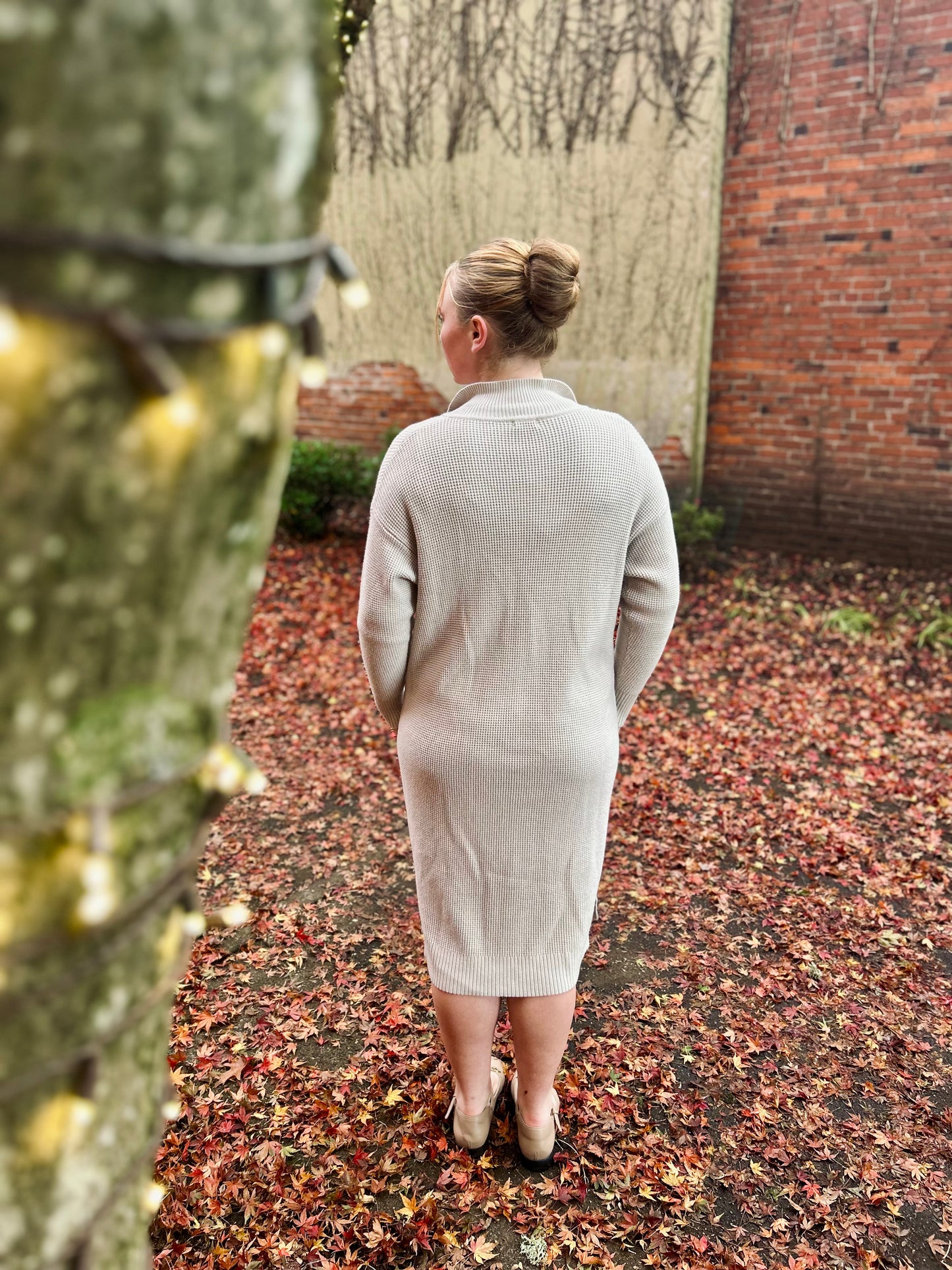 Waffle Knit Midi Dress