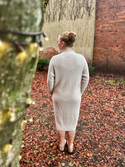 Waffle Knit Midi Dress