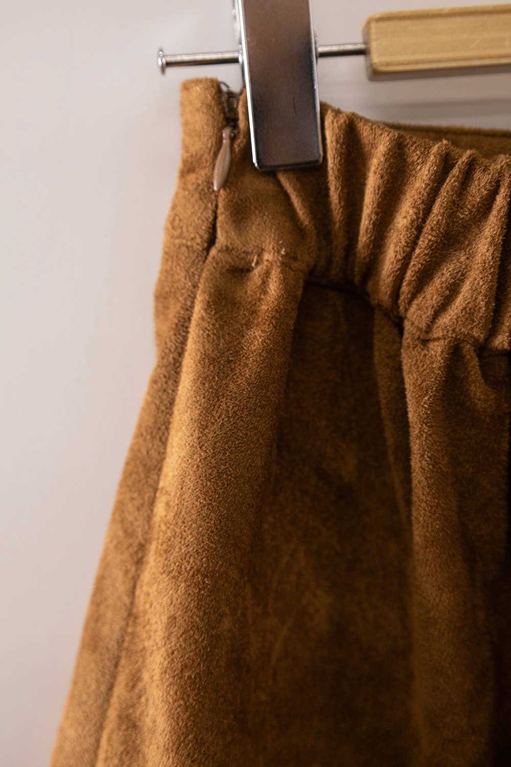 Faux Suede Tiered Midi Skirt - Multiple Colors