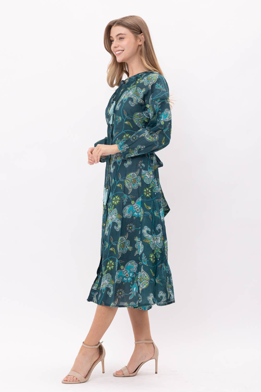 Into the Blue Cotton Midi Dress - PRE ORDER