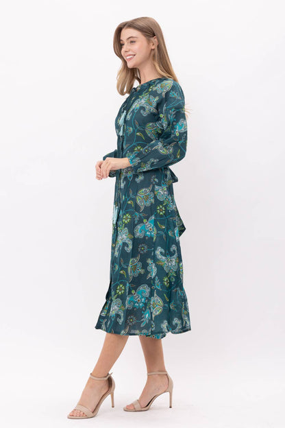 Into the Blue Cotton Midi Dress - PRE ORDER