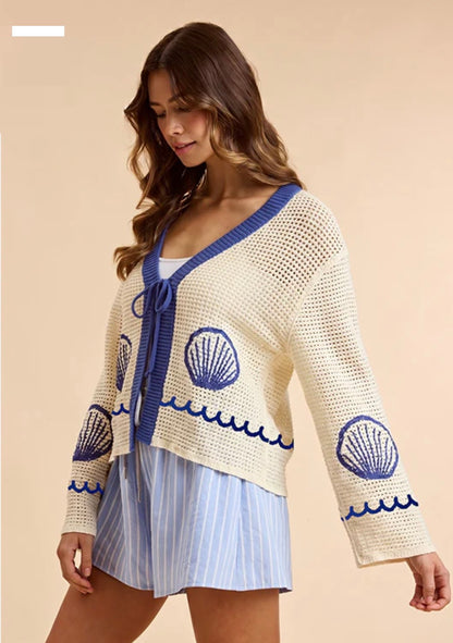 Seashell Cardigan Sweater