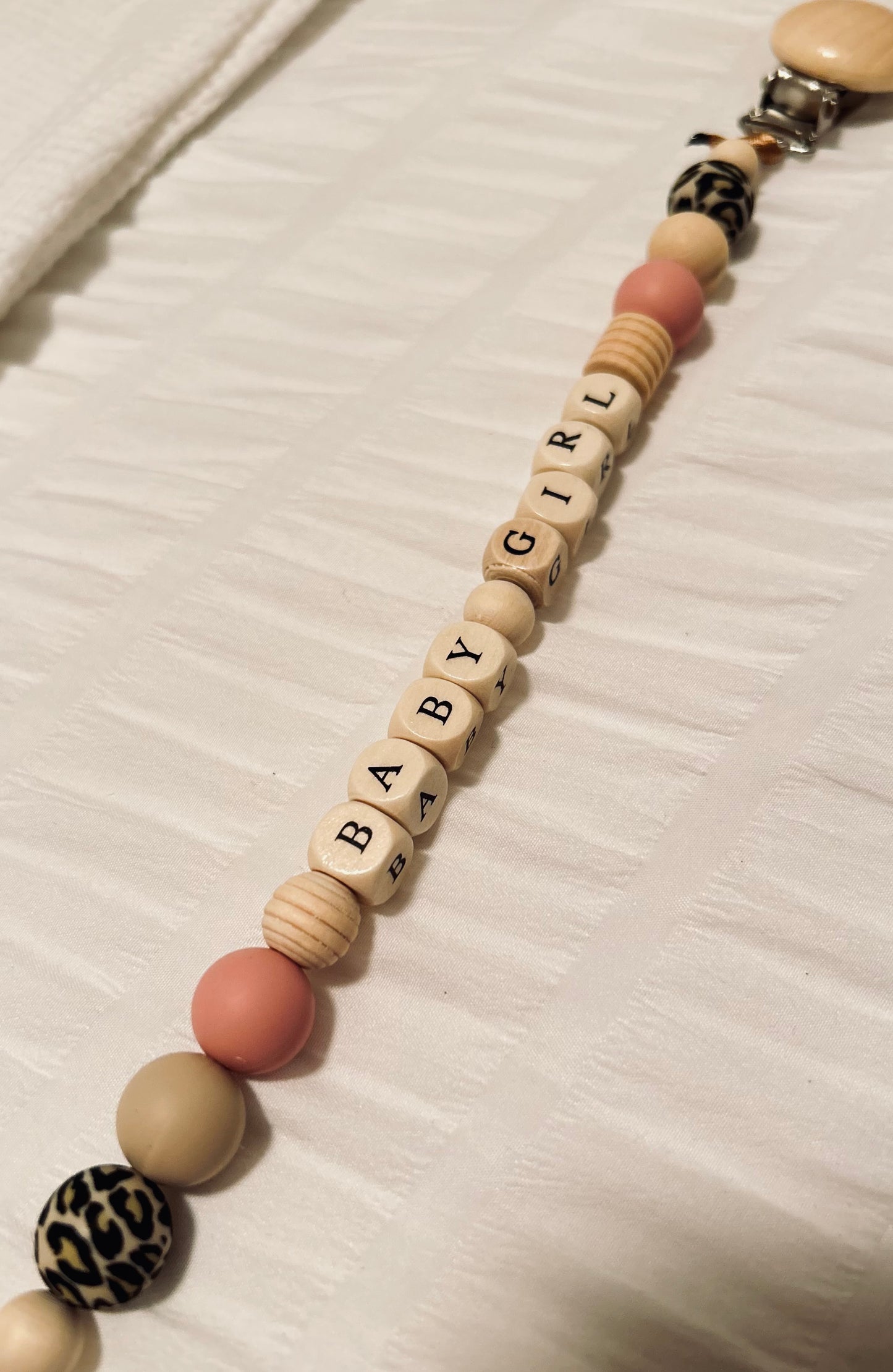 Natural Wood Pacifier Clips