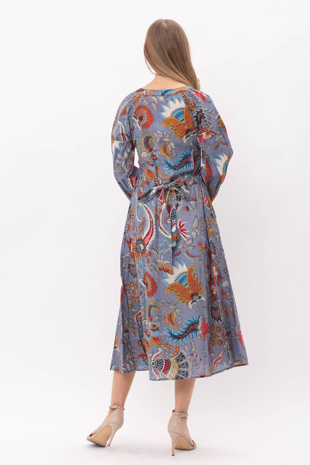 Cotton Gray Midi Dress - PRE ORDER
