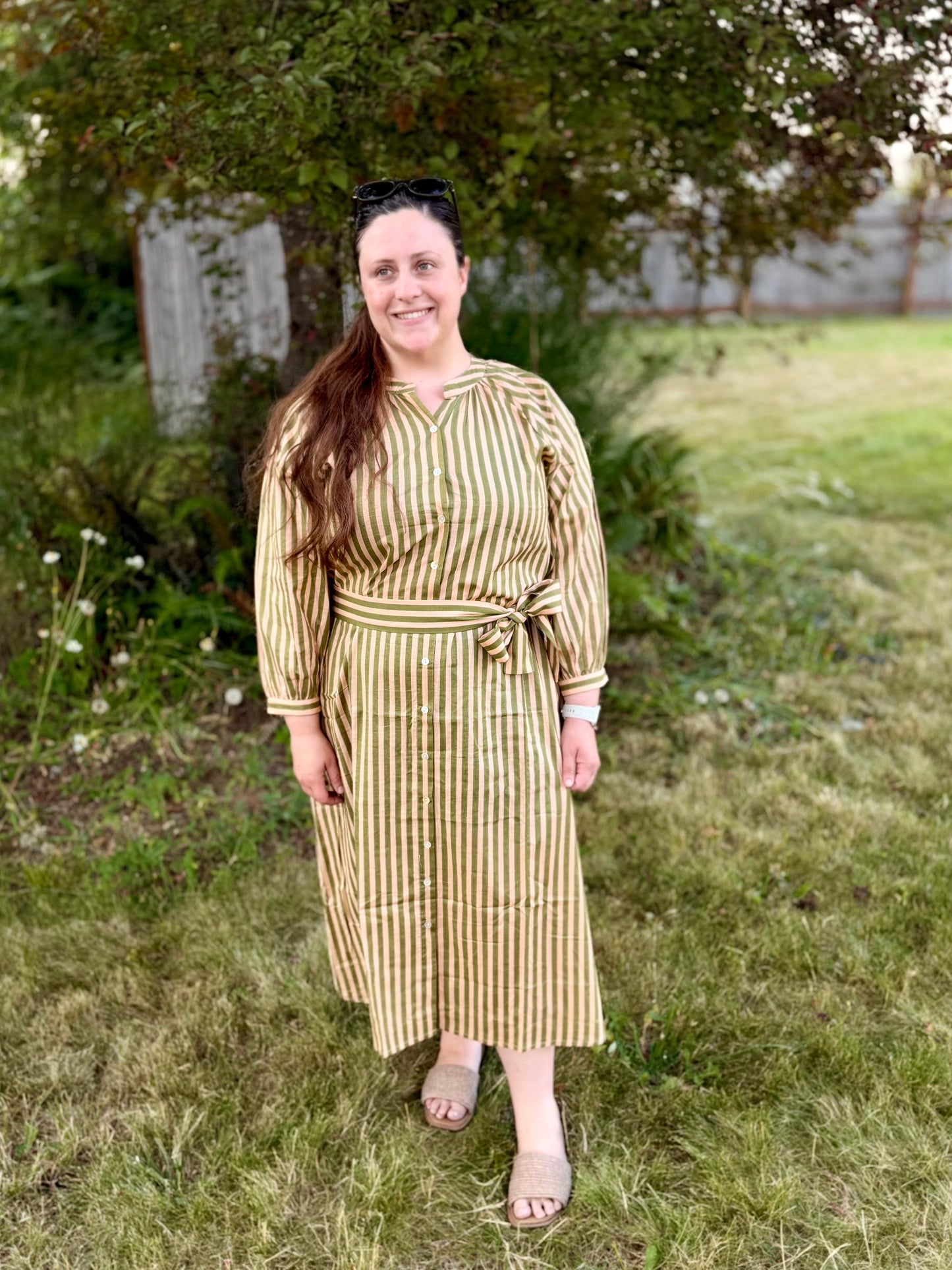 Green Stripe Dress