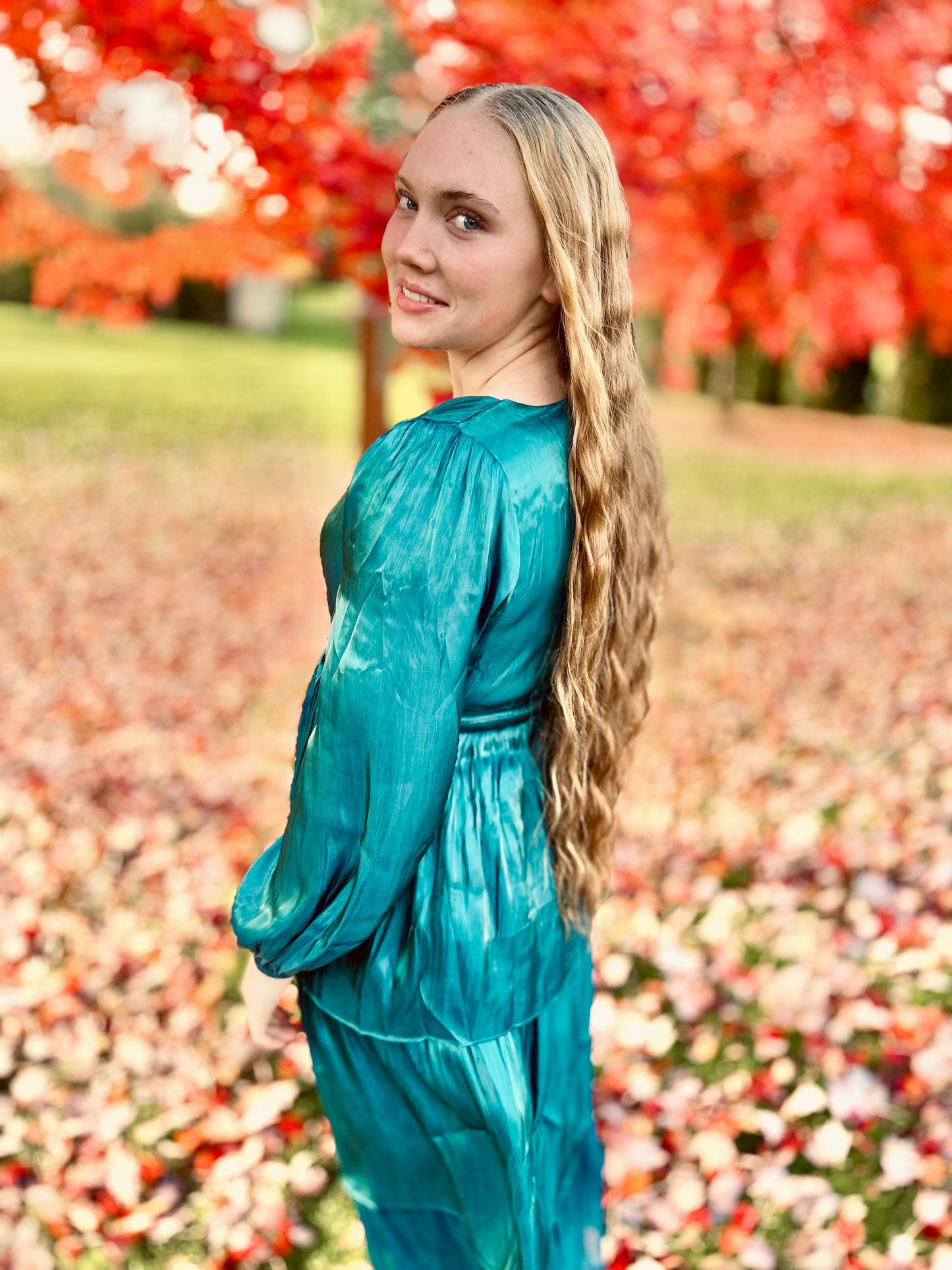 SHEER TIERED MIDI DRESS