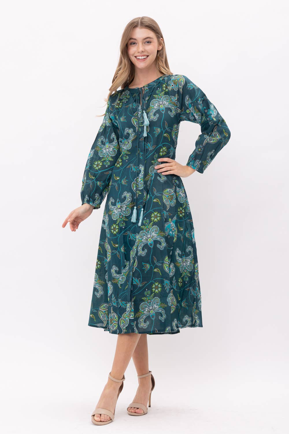 Into the Blue Cotton Midi Dress - PRE ORDER