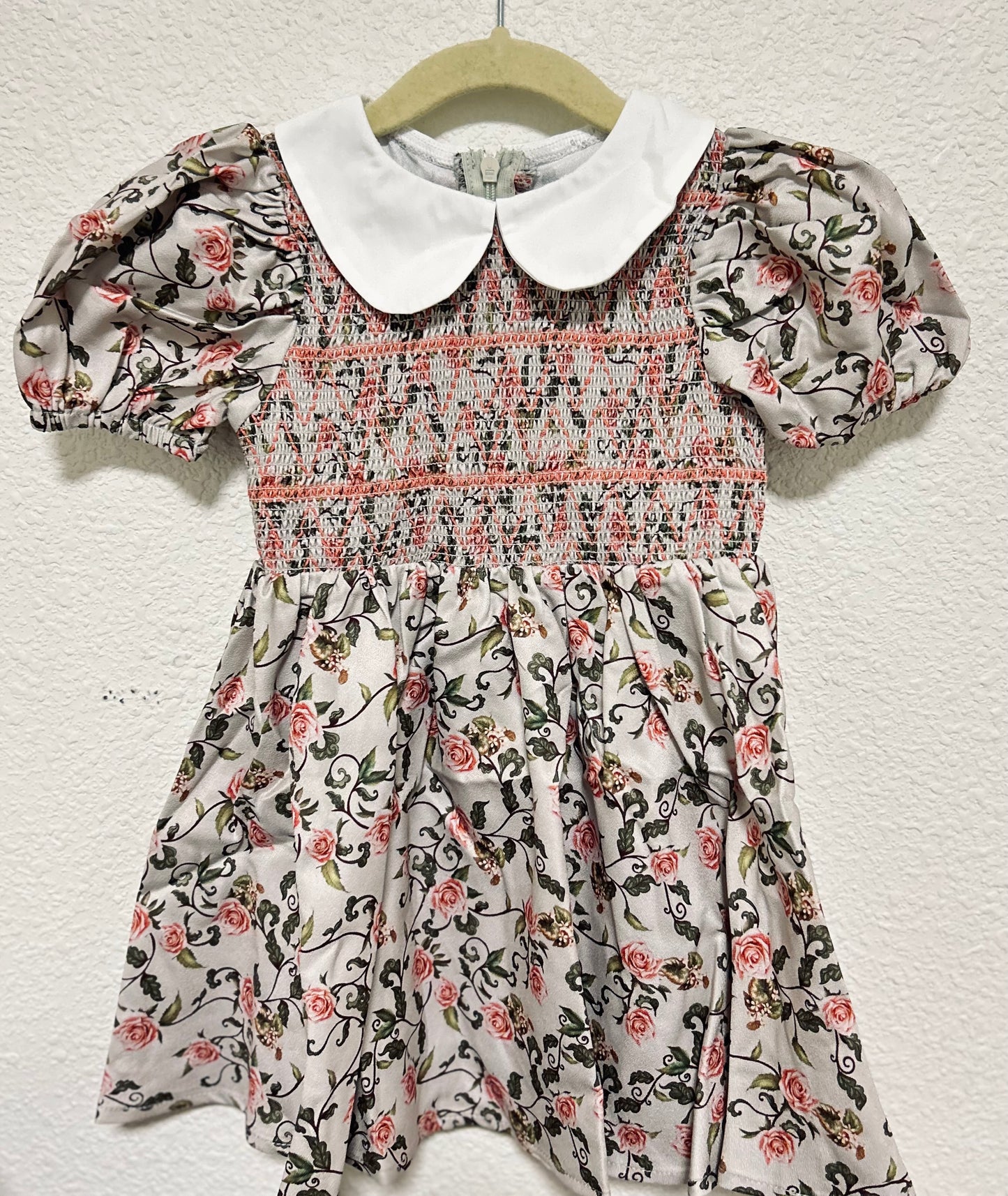 Floral Baby Doll Collar Dress