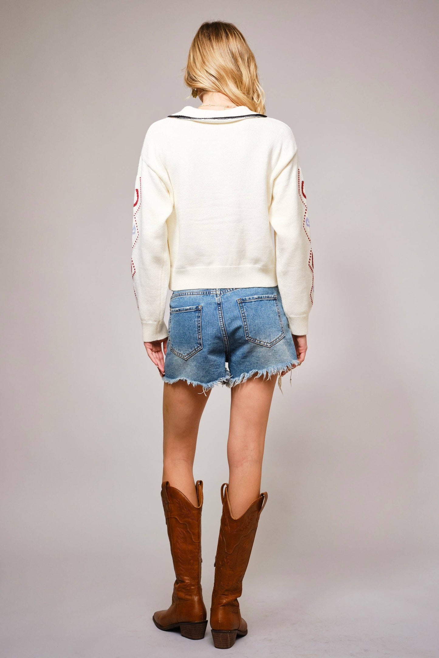 Horse Bow Tie Knit Cardigan