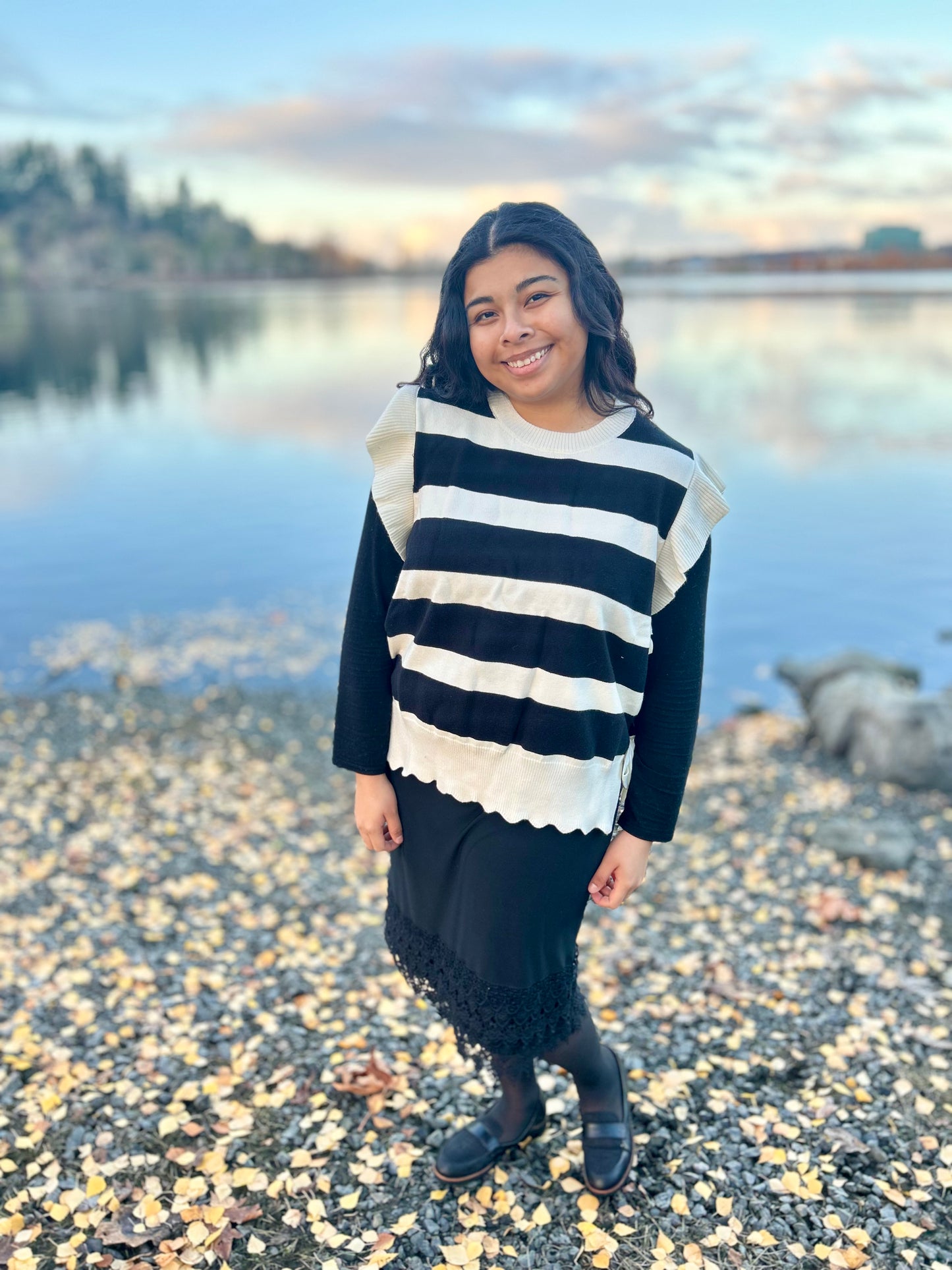 Plus Bold Striped Knit Seater Top