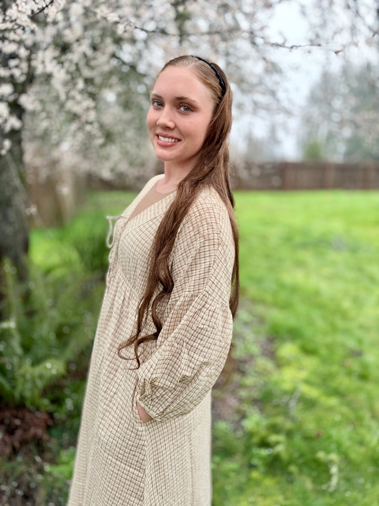 Gingham Plaid Midi Dress - Multiple Colors