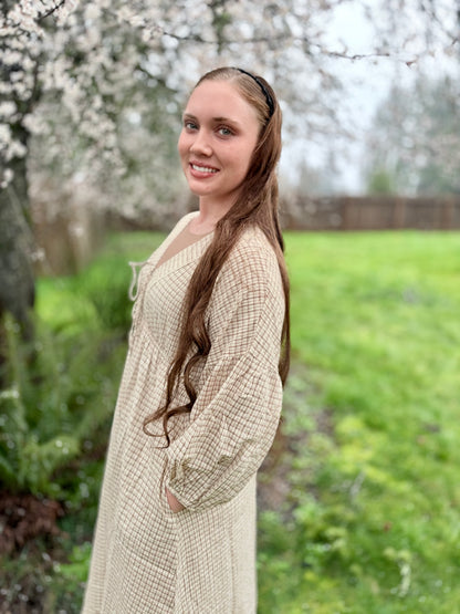 Gingham Plaid Midi Dress - Multiple Colors