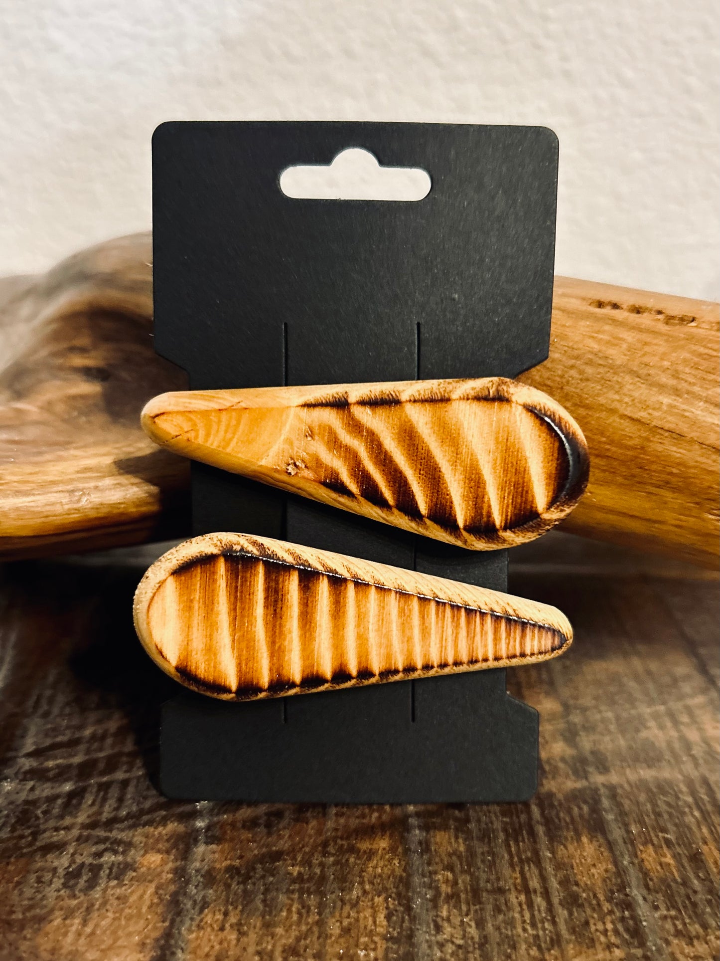 Wood Hair Clip Set