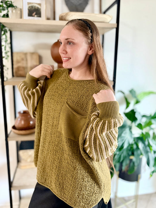 Olive Oversize Sweater