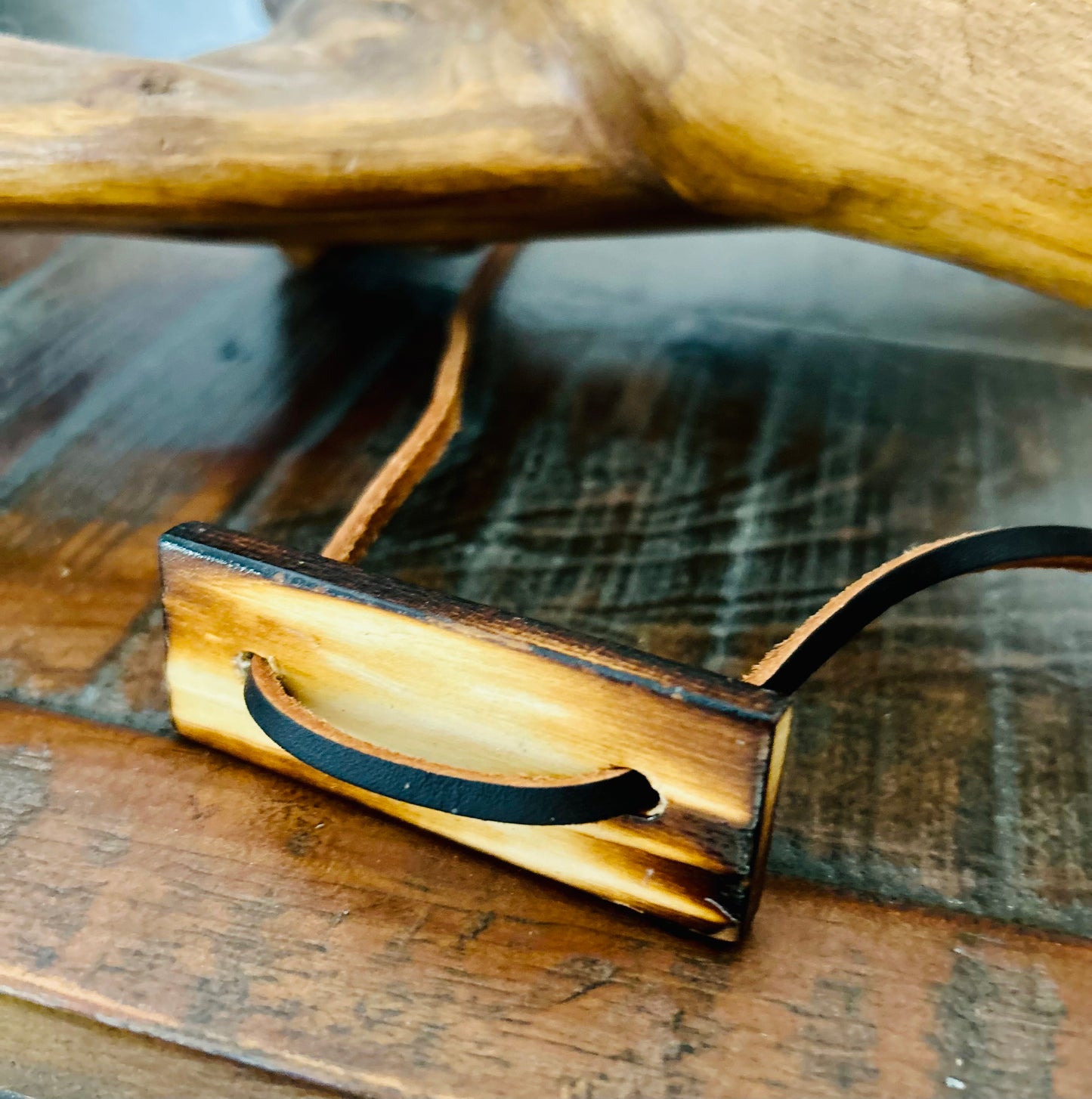 Wood/Leather Hair Wraps