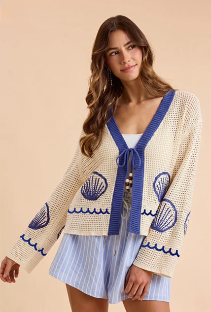 Seashell Cardigan Sweater