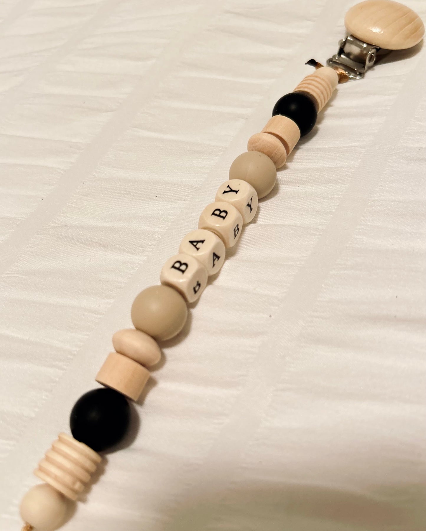 Natural Wood Pacifier Clips