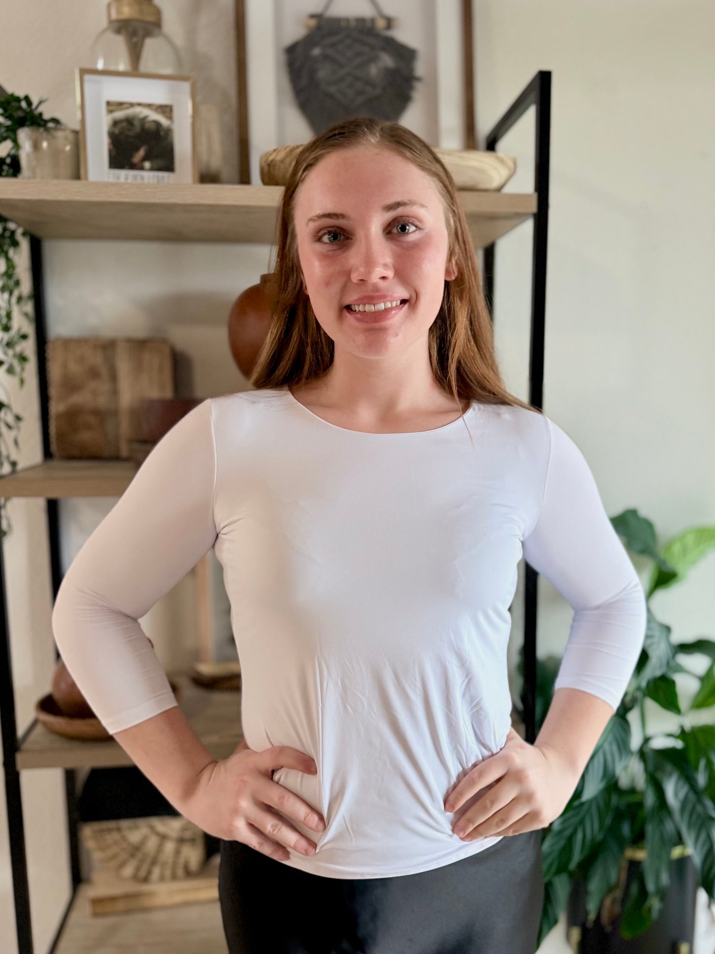 Double Layering 3/4 Sleeve Undershirts - Multiple Colors