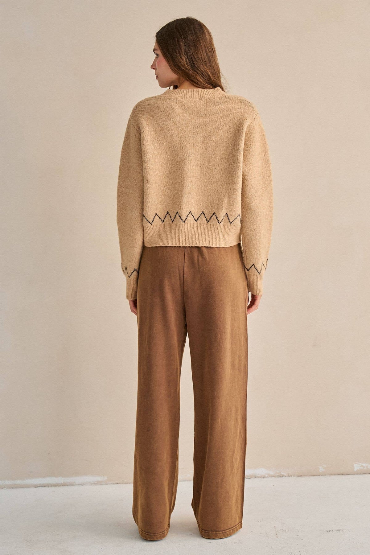 PLUS SIZE HORSE POINT KNIT CARDIGAN