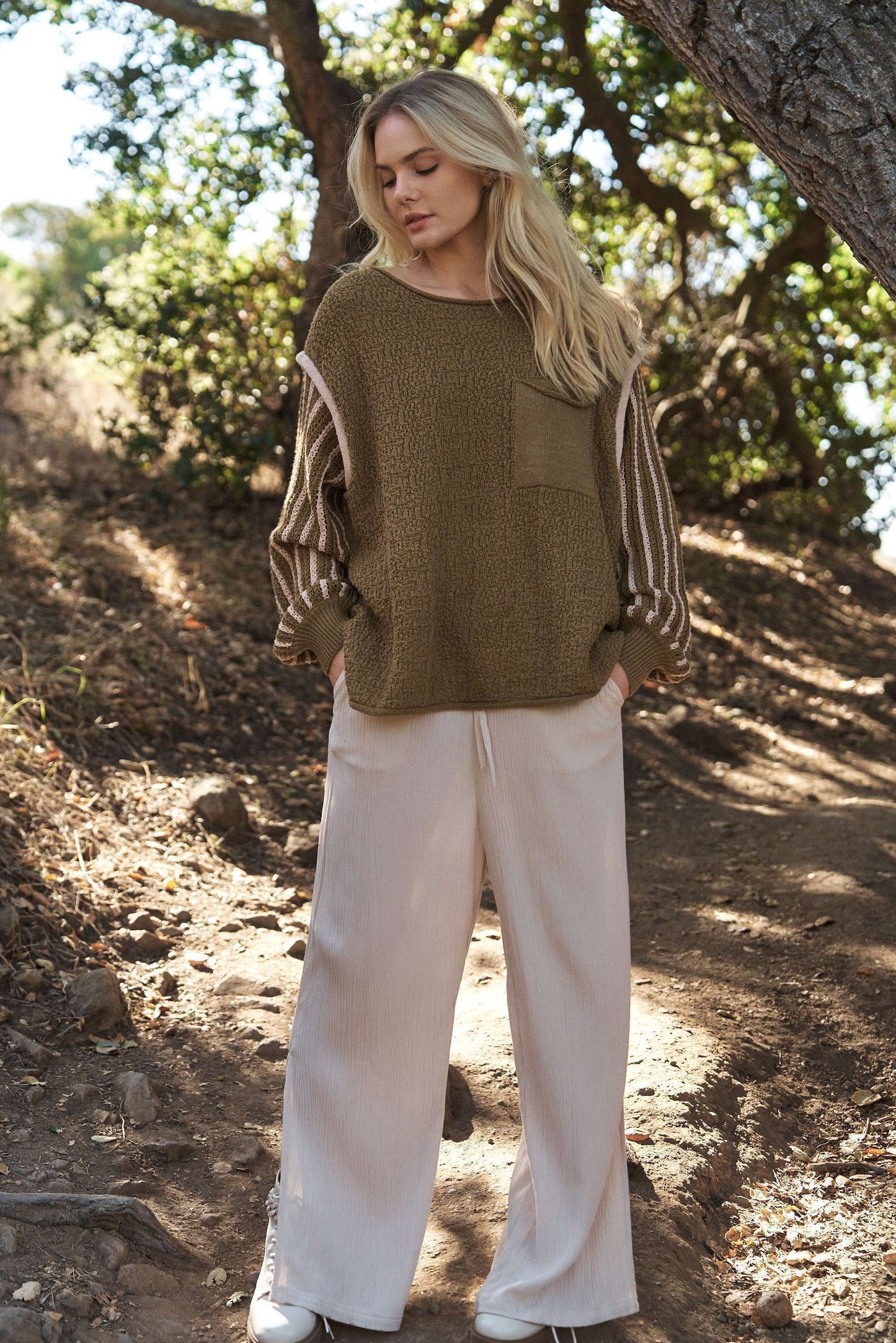 Olive Oversize Sweater