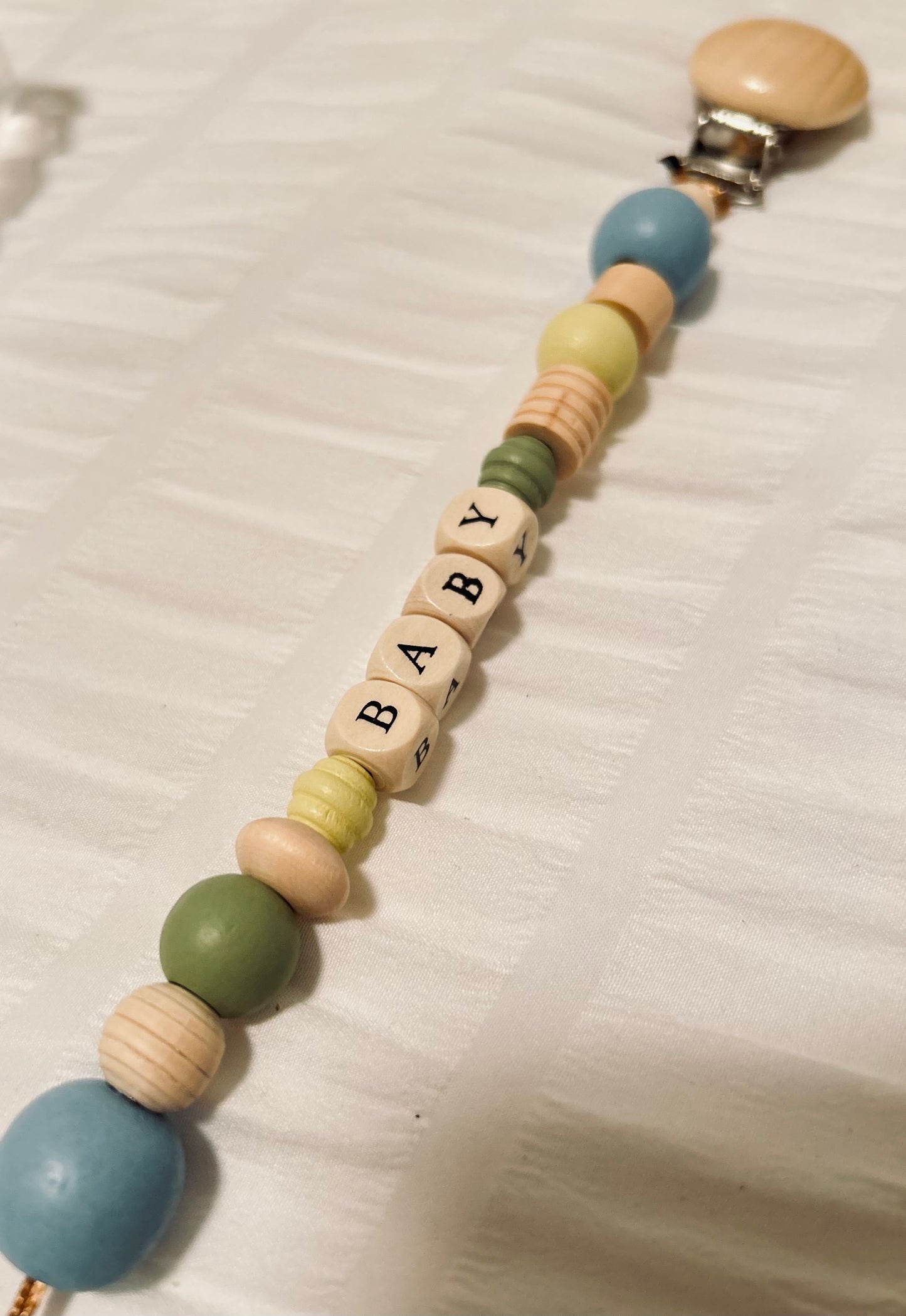 Natural Wood Pacifier Clips