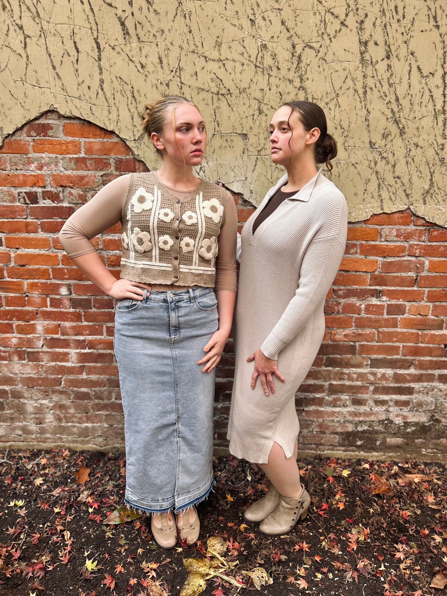 Floral Crochet Cropped Vest