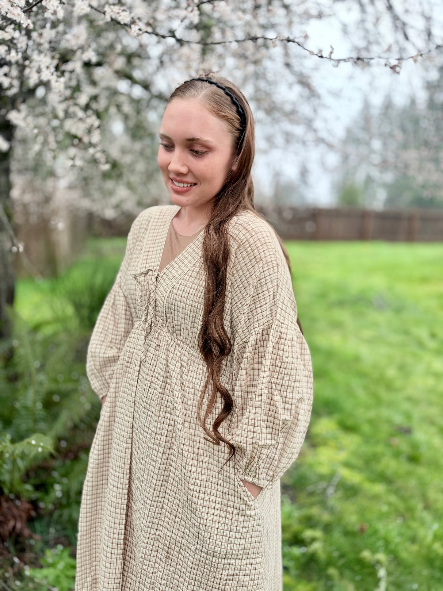 Gingham Plaid Midi Dress - Multiple Colors