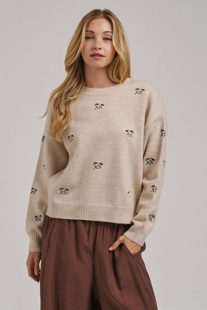 WESTERN INSPIRED RODEO HORSE EMBROIDERED SWEATER