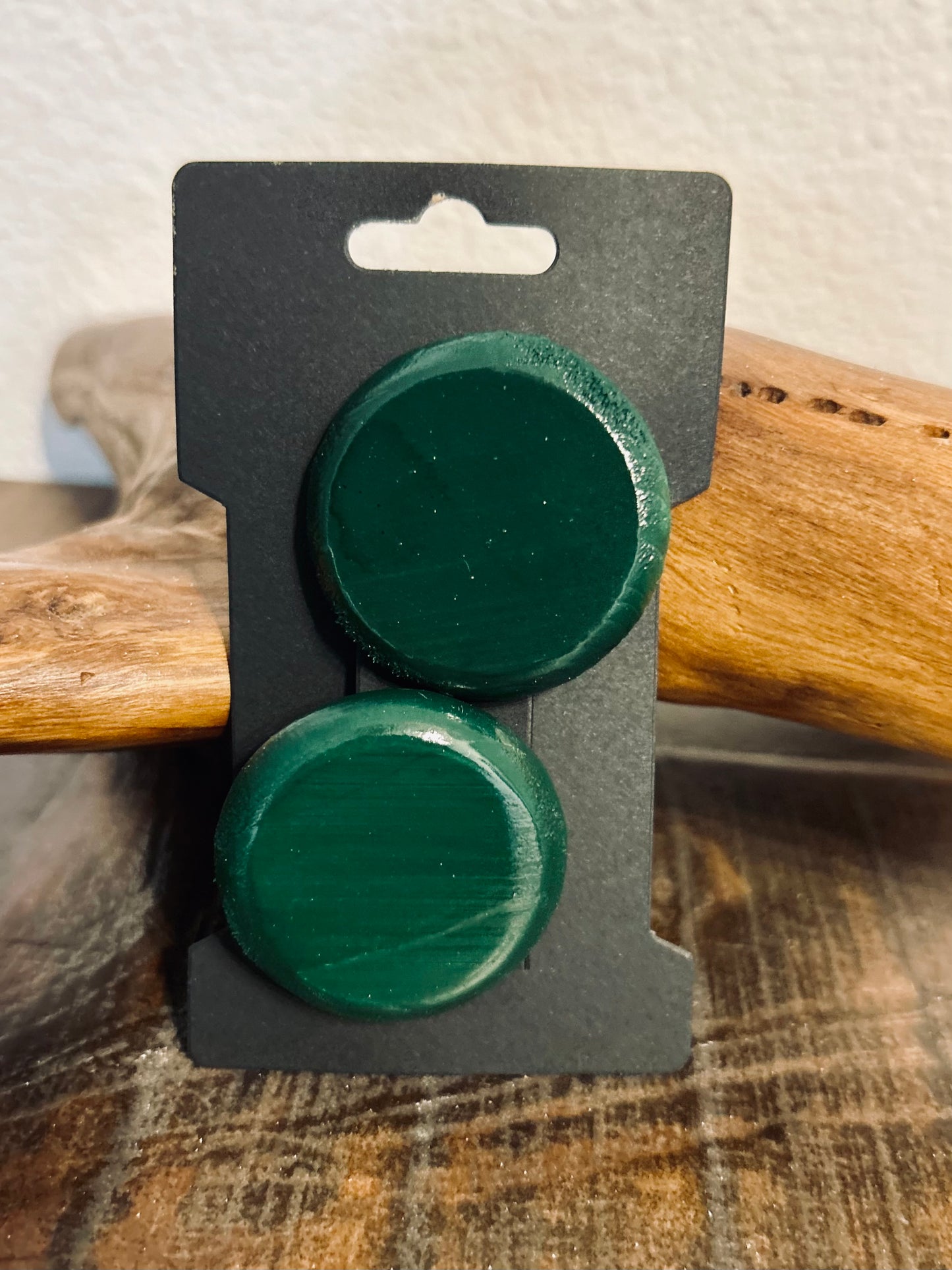 Wood Clip Set- Dark Green