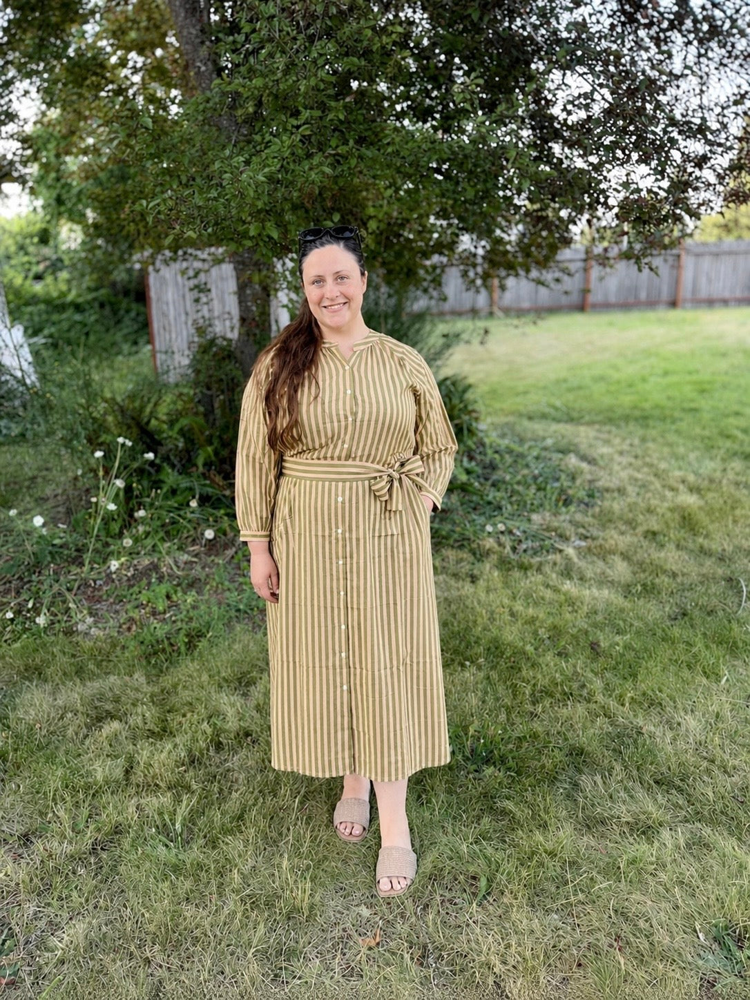 Green Stripe Dress