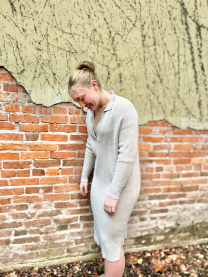 Waffle Knit Midi Dress