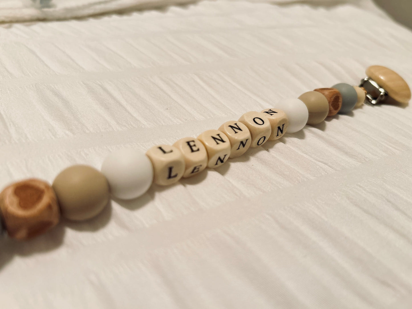 Natural Wood Pacifier Clips