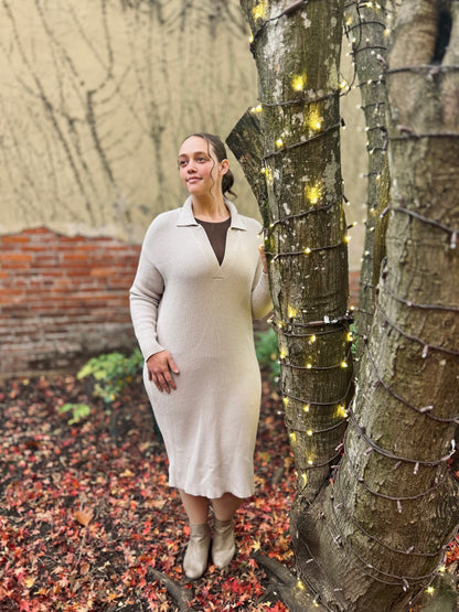 Waffle Knit Midi Dress