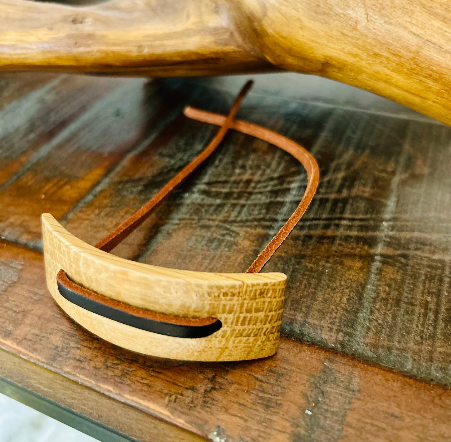Wood/Leather Hair Wraps