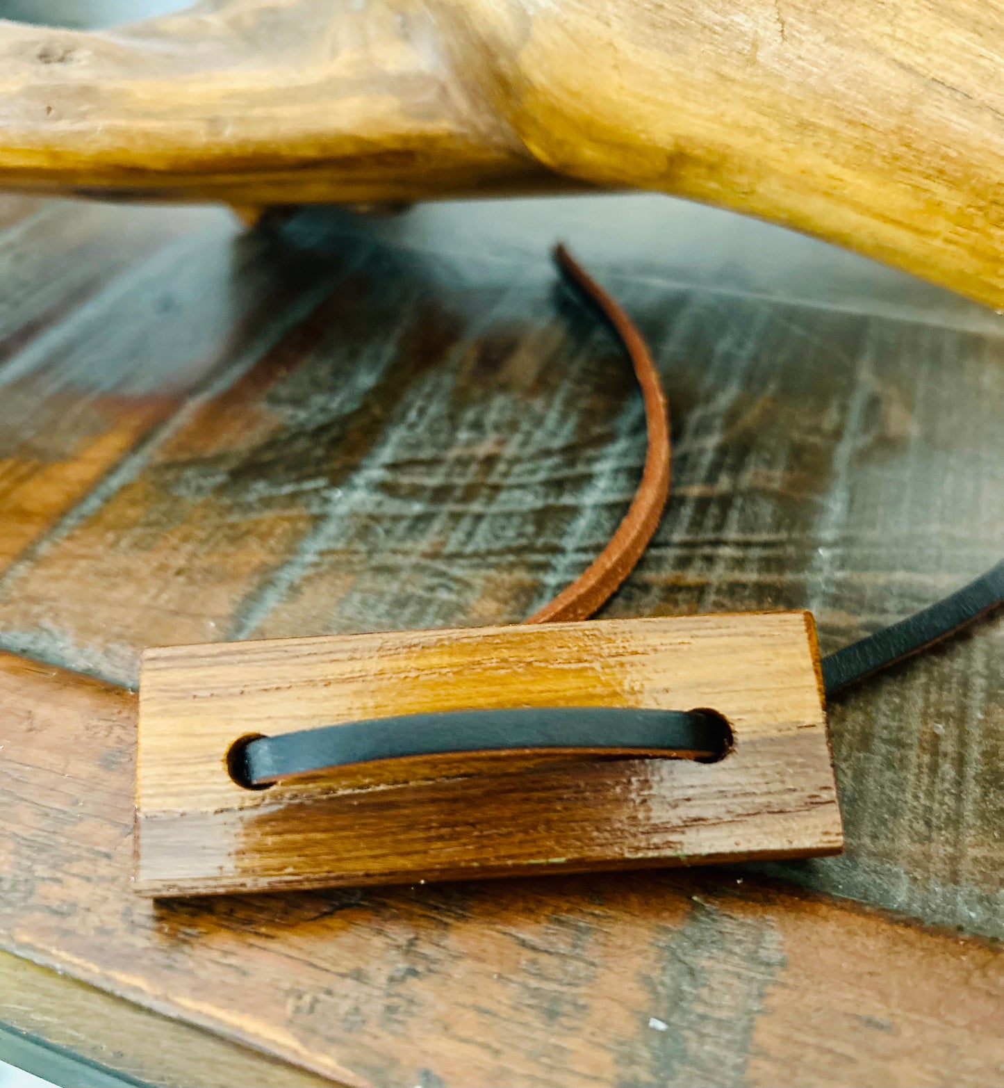 Wood/Leather Hair Wraps