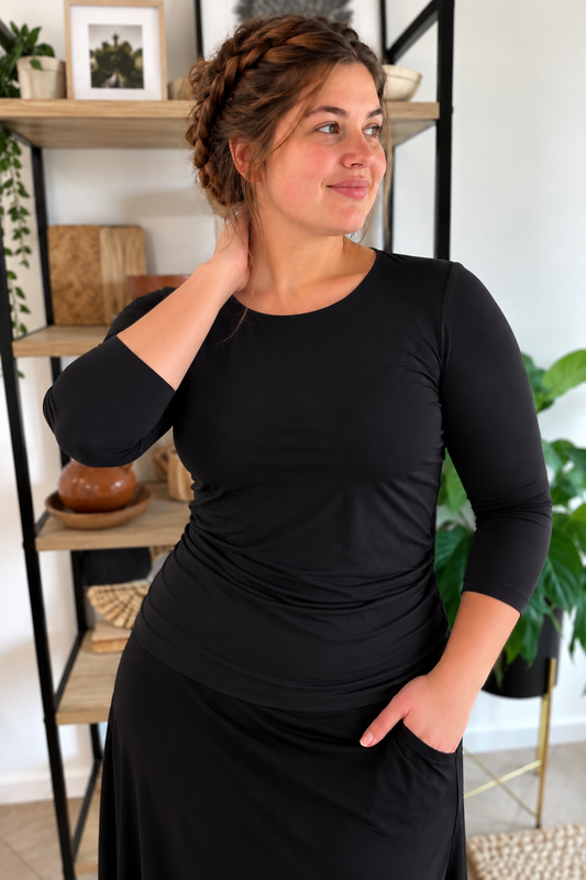 Double Layering 3/4 Sleeve Undershirts - Multiple Colors