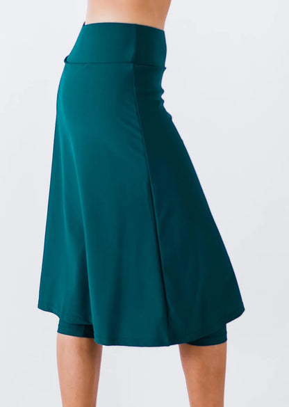 Calypsa Long Swim Skort - Multiple Colors