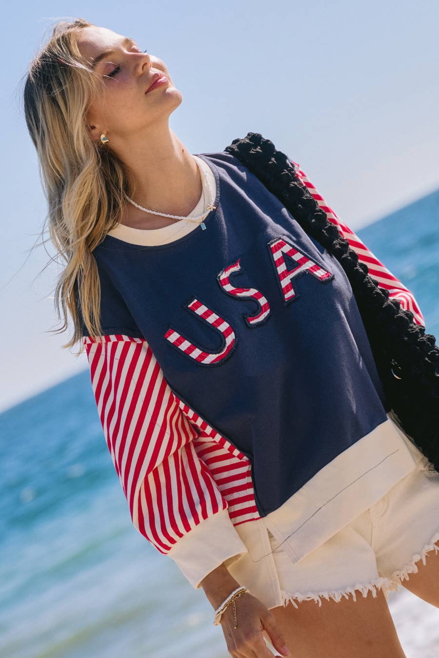 USA Hi-Lo French Terry Top