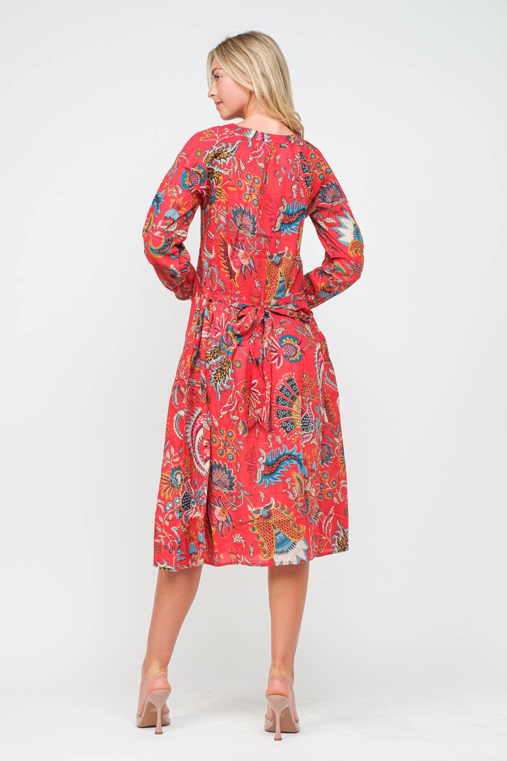 Pink Cotton Midi Dress - PRE ORDER