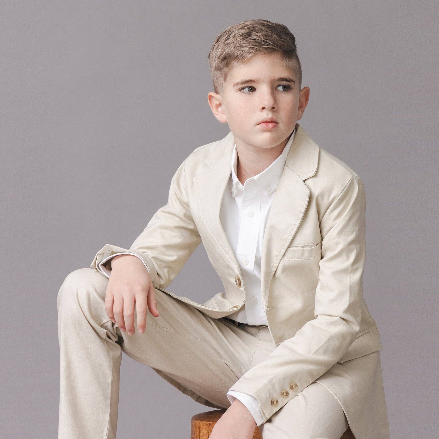 2-Piece Boys Linen Suit