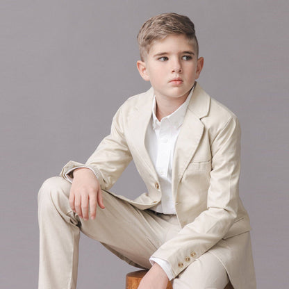 2-Piece Boys Linen Suit