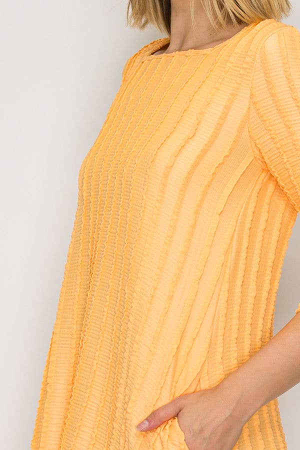 A-LINE SQUARE NECK MIDI DRESS PLUS