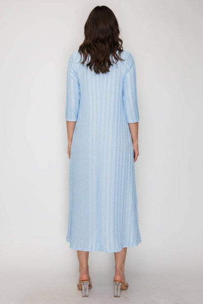 A-LINE SQUARE NECK MIDI DRESS PLUS