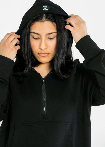 Womens Black Hoodie Sweatshirt Dress Fall