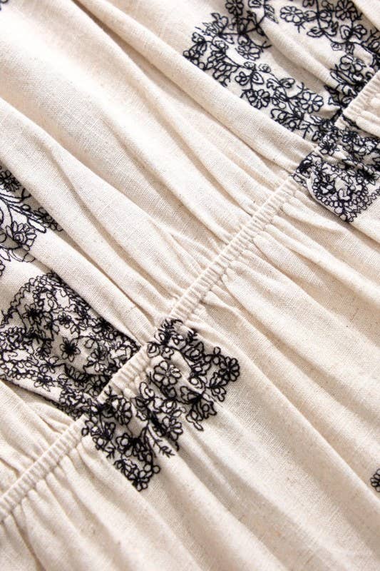 Boho Patch Embroidered Dress - PRE ORDER