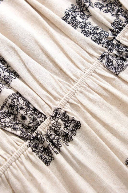 Boho Patch Embroidered Dress - PRE ORDER