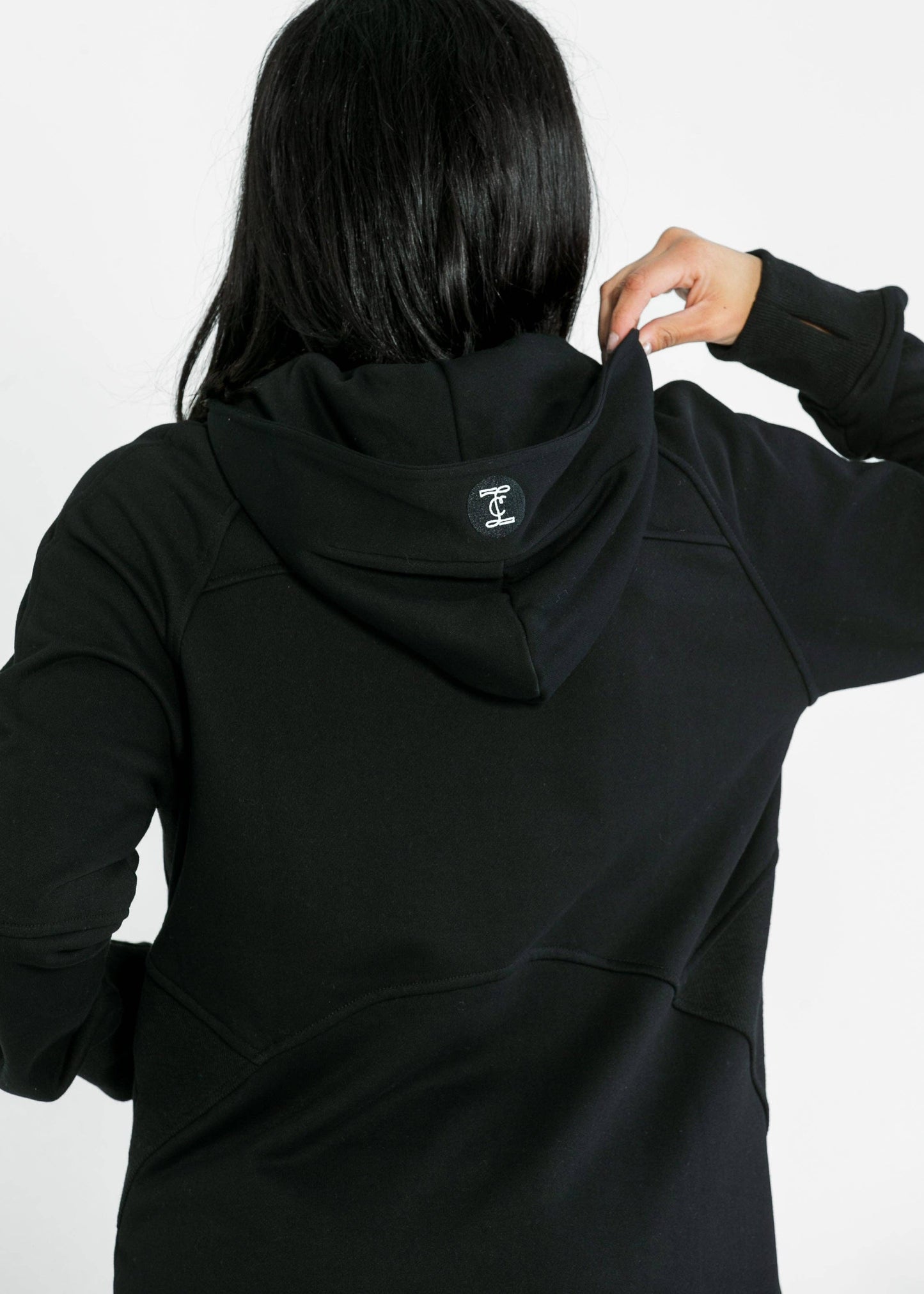 Womens Black Hoodie Sweatshirt Dress Fall